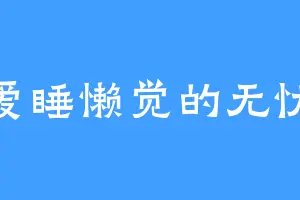 爱睡懒觉的无忧