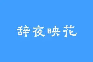 辞夜映花