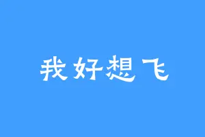 我好想飞