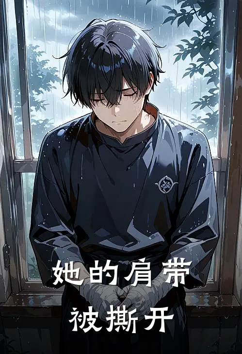 她的肩带被撕开