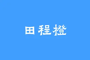 田程橙