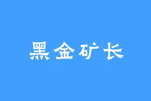 黑金矿长