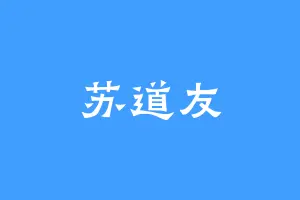 苏道友