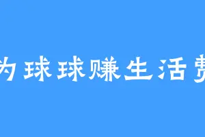 为球球赚生活费