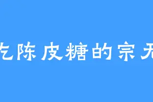 爱吃陈皮糖的宗无海