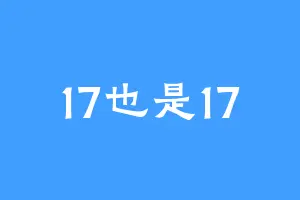 17也是17