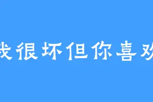 我很坏但你喜欢