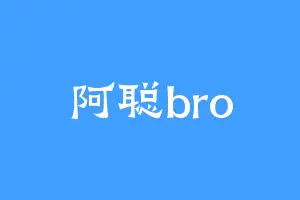 阿聪bro