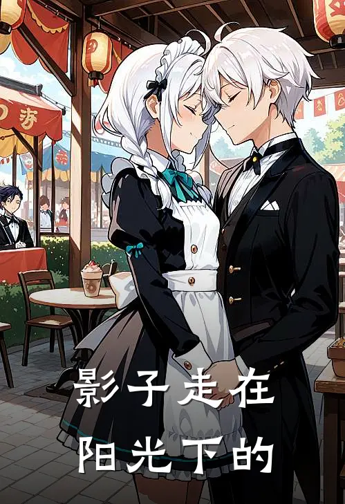 影子走在阳光下的