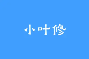 小叶修