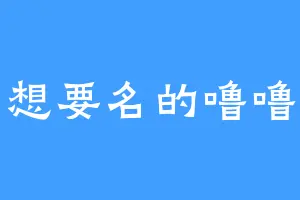 想要名的噜噜