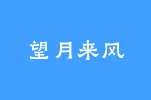 望月来风