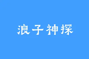 浪子神探