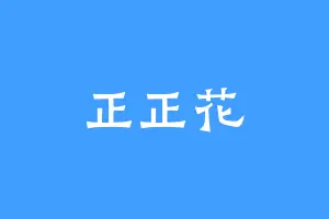 正正花