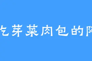 爱吃芽菜肉包的阿阴