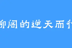 柳阁的逆天而行