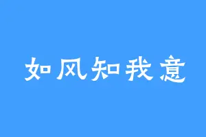 如风知我意