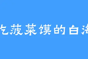 爱吃菠菜馍的白海宗