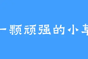 一颗顽强的小草