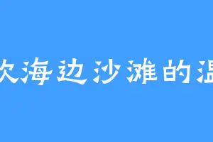 喜欢海边沙滩的温林