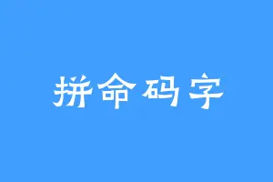 拼命码字