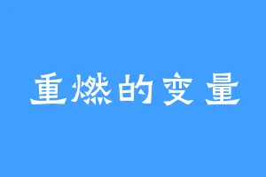 重燃的变量