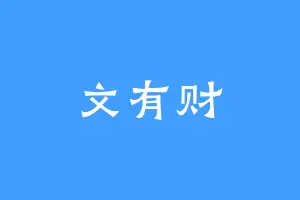 文有财