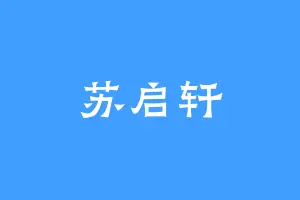苏启轩
